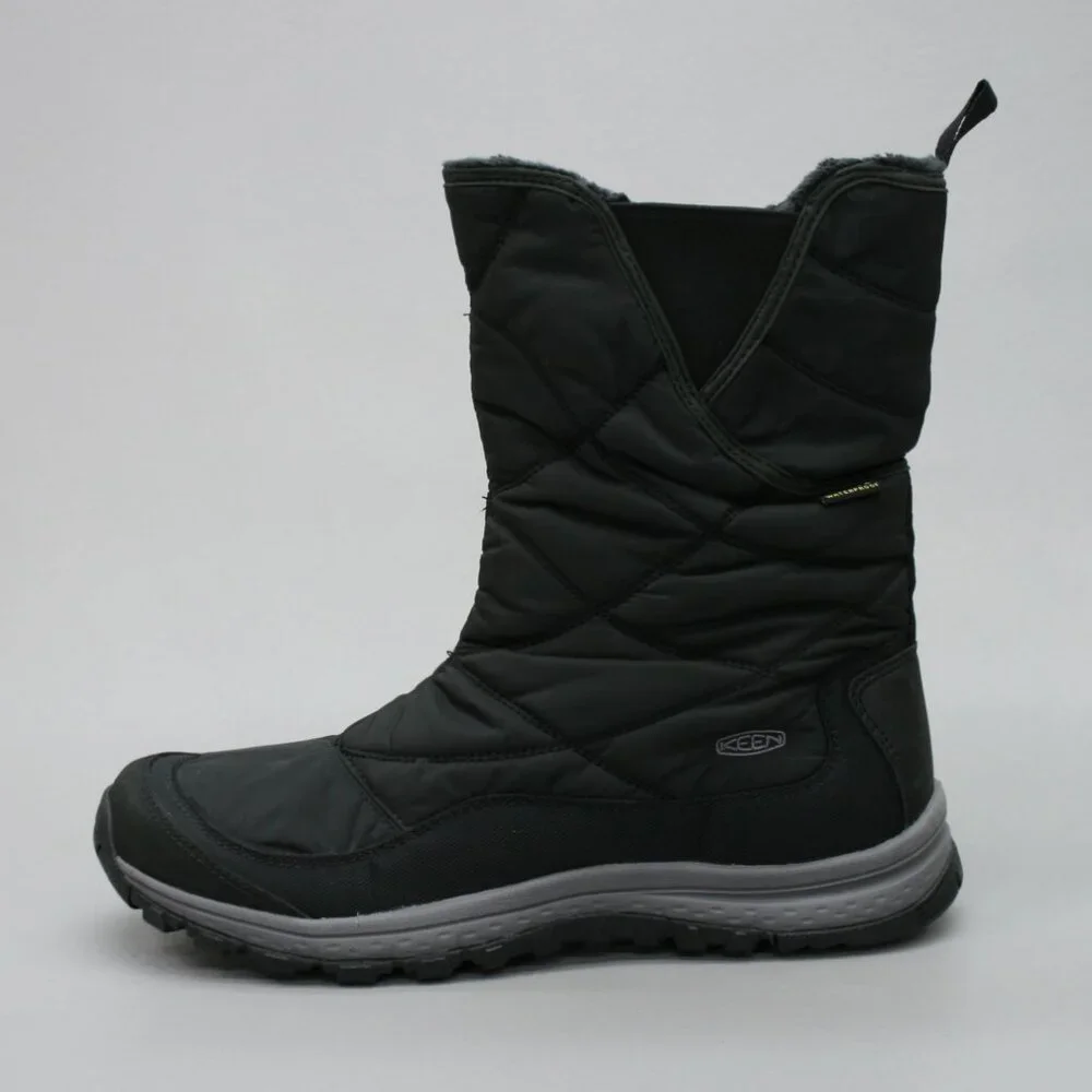 Keen Ladies 10.5 Terradora Black Waterproof Pull-on 200 g Insulated Winter Boots - Picture 2 of 12